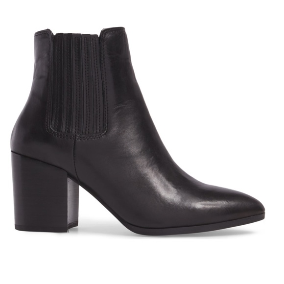 Steve Madden Shoes - Steve Madden Black Leather Jaclyn Ankle Bootie 7.5